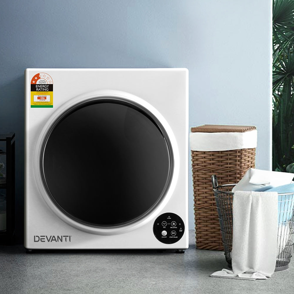 Devanti Tumble Dryer 5kg Fully Auto Black - Ozstylz