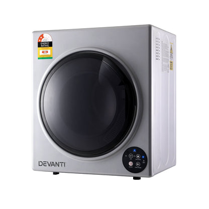 Devanti Tumble Dryer 5kg Fully Auto Silver - Ozstylz