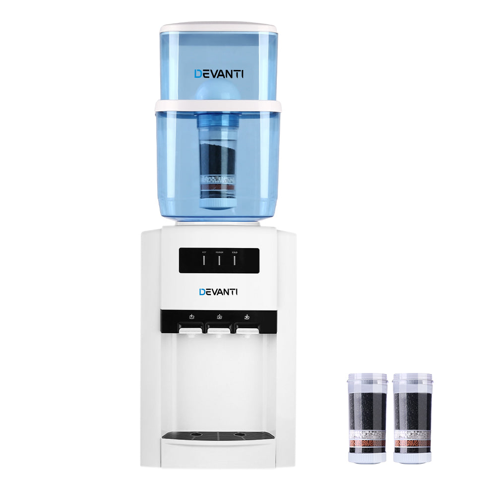 Devanti Water Cooler Dispenser Bench Top 22L w/2 Filter - Ozstylz