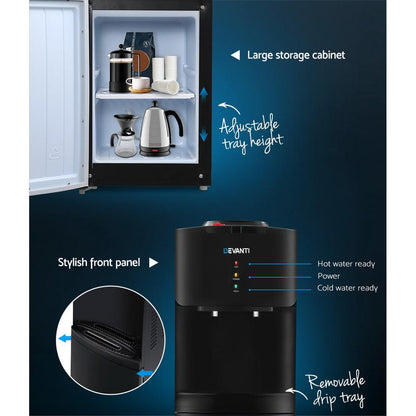 Devanti Water Cooler Dispenser Stand Black - Ozstylz