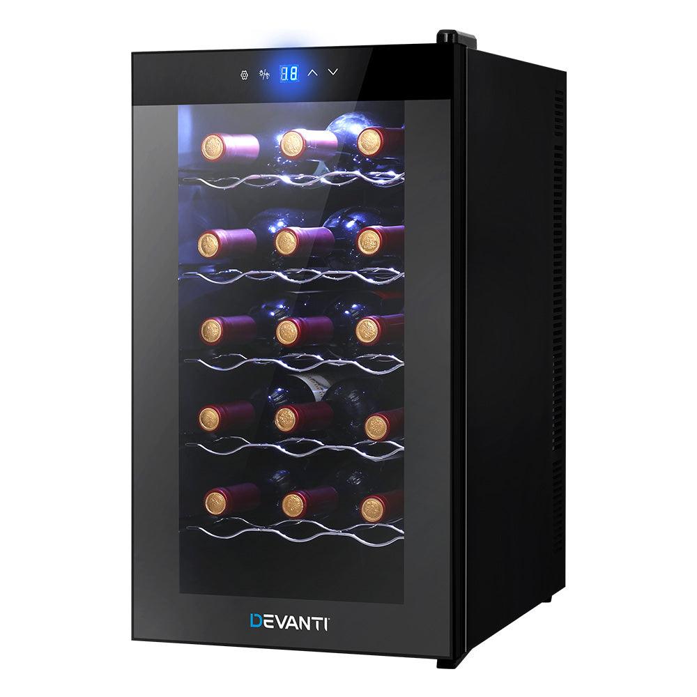 Devanti Wine Cooler Fridge 18 Bottles - Ozstylz