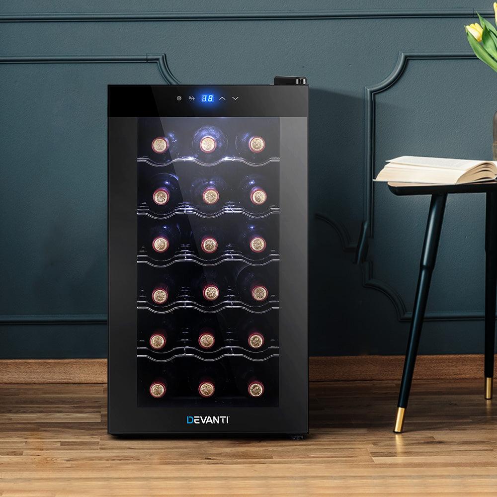 Devanti Wine Cooler Fridge 18 Bottles - Ozstylz