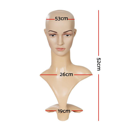 Embellir Female Mannequin Head Dummy Model Display Shop Stand Professional Use - Ozstylz