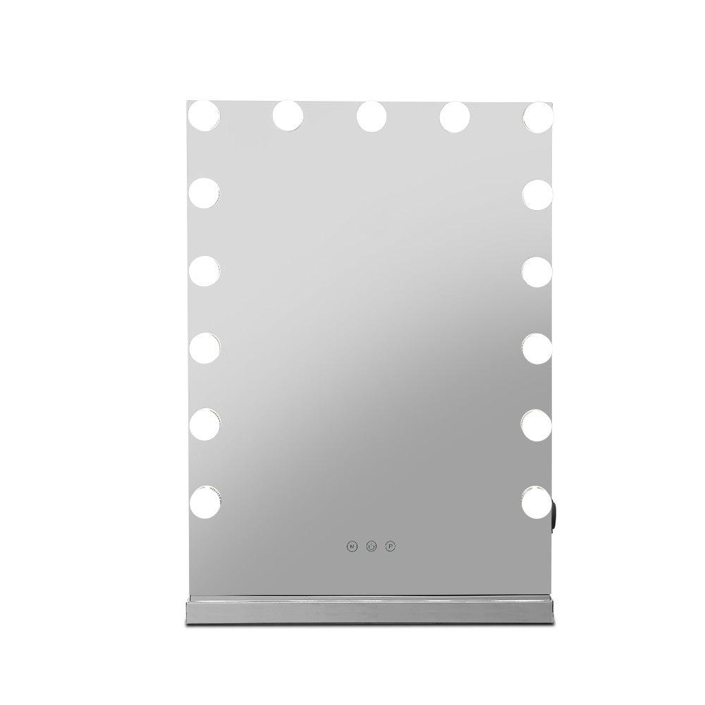 Embellir Makeup Mirror 43X61cm Hollywood with Light Vanity Dimmable Wall 15 LED - Ozstylz