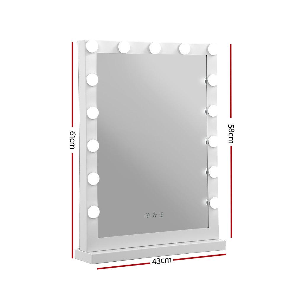 Embellir Makeup Mirror Hollywood with Light Frame Vanity Dimmable Wall 15 LED - Ozstylz