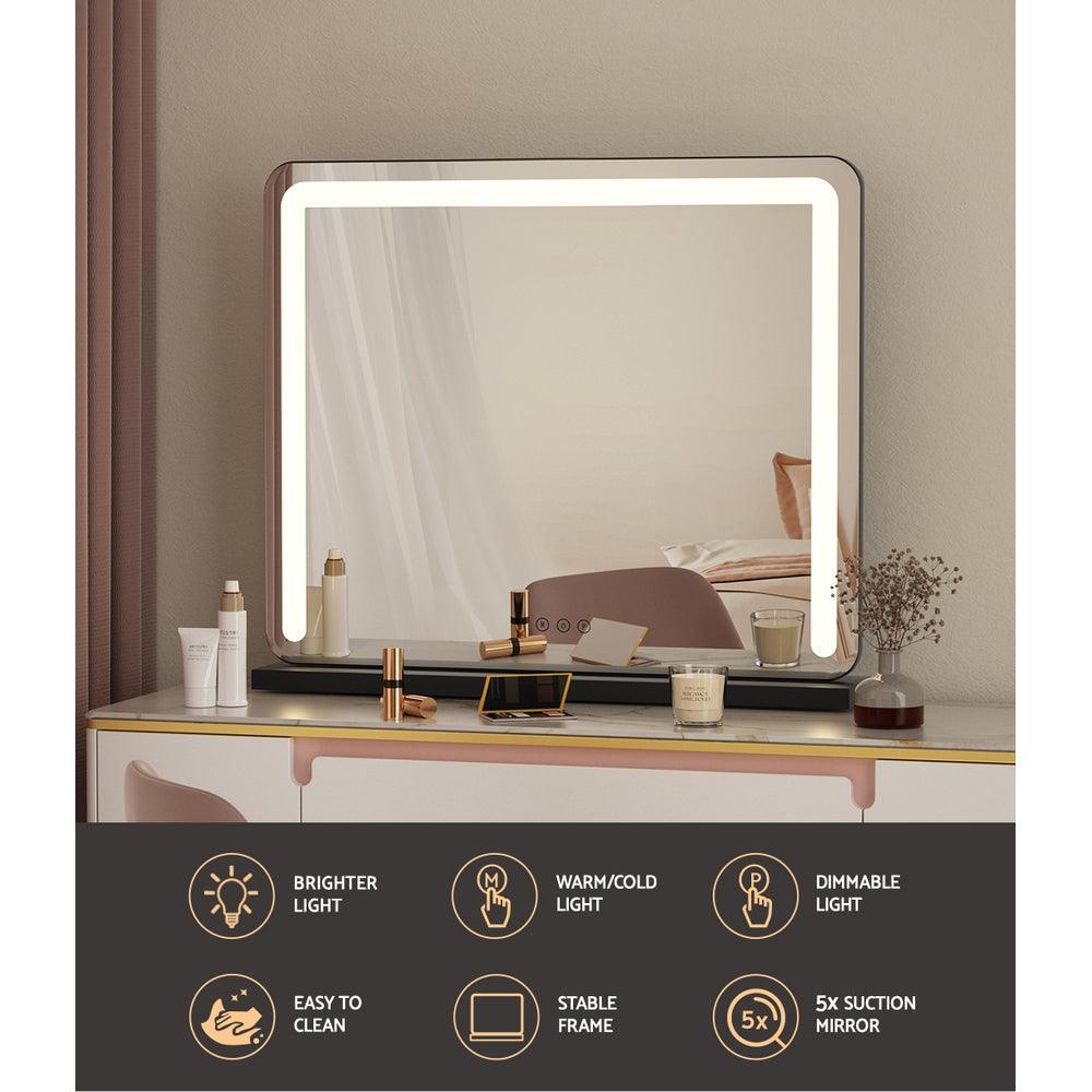 Embellir Makeup Mirror With Light Hollywood Vanity LED Tabletop Mirrors 50X60CM - Ozstylz