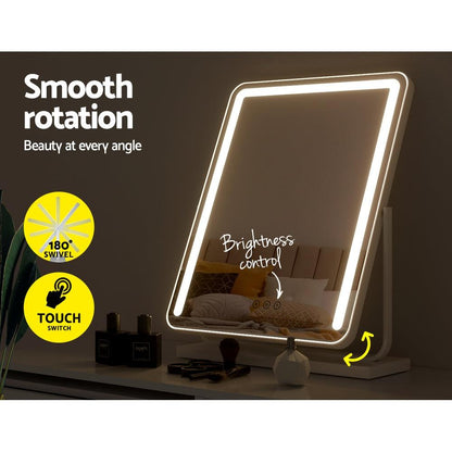 Embellir Makeup Mirror with Lights Hollywood Vanity LED Mirrors White 40X50CM - Ozstylz