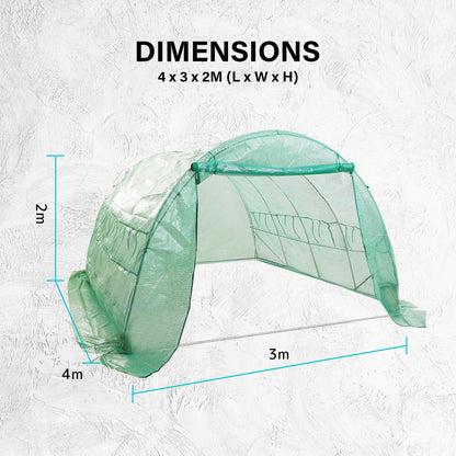 Garden Greenhouse Shed PE Cover Only 400cm Dome Tunnel - Ozstylz