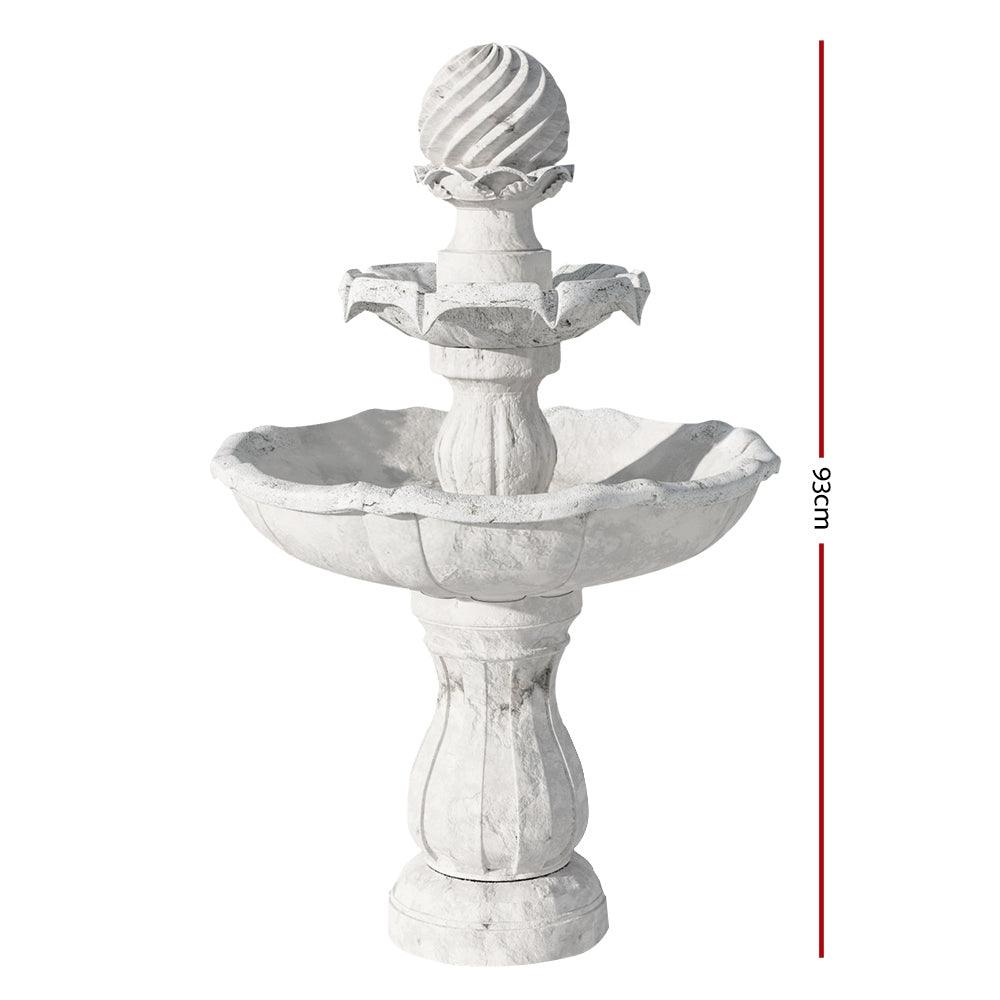 Gardeon Solar Water Feature 3 Tiers Ivory 93cm - Ozstylz