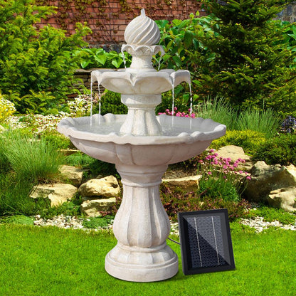 Gardeon Solar Water Feature 3 Tiers Ivory 93cm - Ozstylz