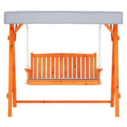 Gardeon Wooden Swing Chair Garden Bench Canopy 3 Seater Outdoor Furniture - Ozstylz