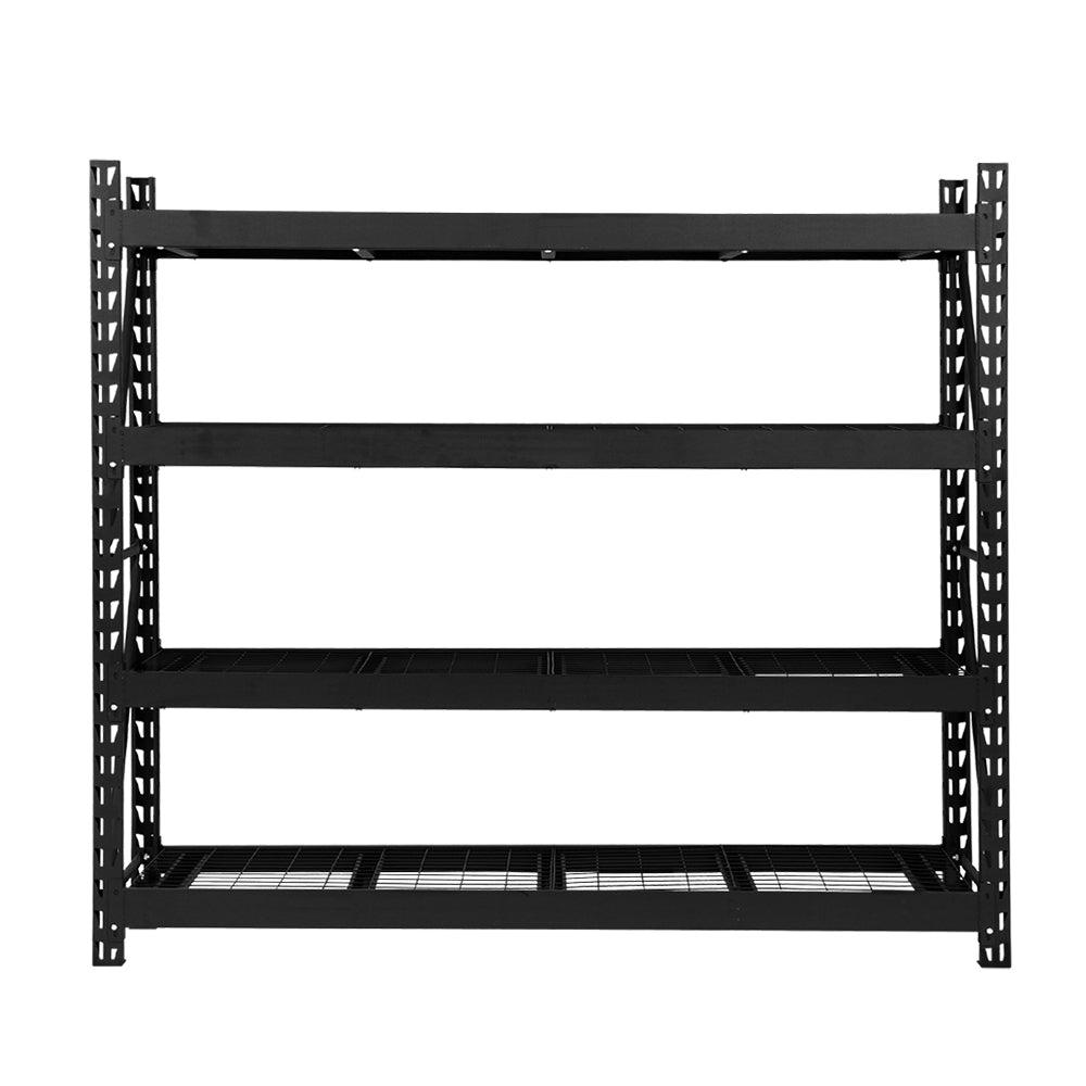 Giantz 4Mx2M Garage Shelving Warehouse Rack Pallet Racking Storage Shelve Black - Ozstylz