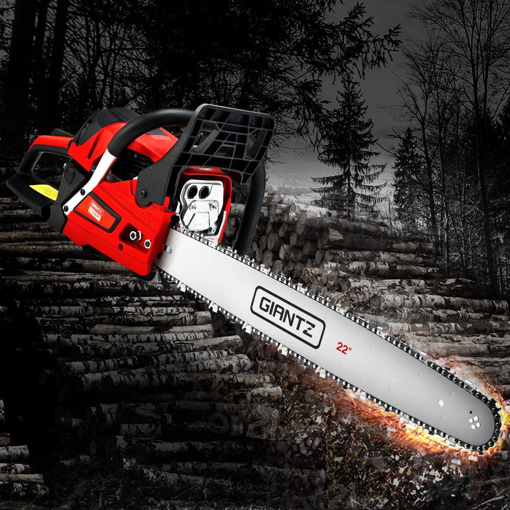 Giantz Chainsaw Petrol 58CC 22" Bar Commercial E-Start Pruning Chain Saw,Giantz Chainsaw Petrol - Ozstylz