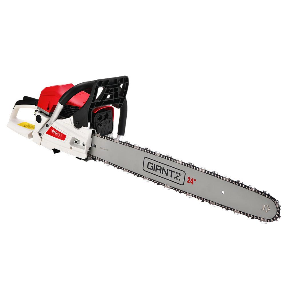 Giantz Chainsaw Petrol 62CC 24" Bar Commercial E-Start Pruning Chain Saw,Giantz Chainsaw - Ozstylz