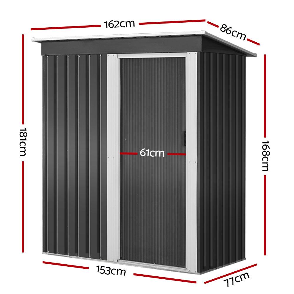 Giantz Garden Shed 1.62x0.86M Sheds Outdoor Storage Tool Workshop House Shelter Sliding Door - Ozstylz