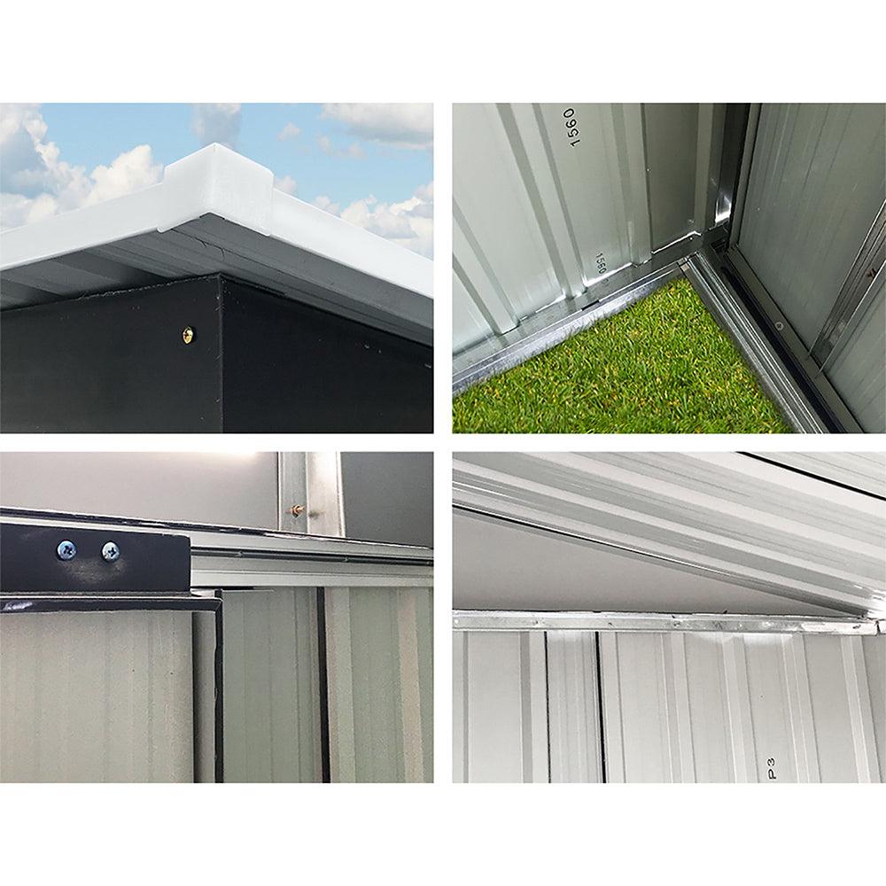 Giantz Garden Shed 1.94x1.21M w/Metal Base Sheds Outdoor Storage Tool Steel House Sliding Door - Ozstylz