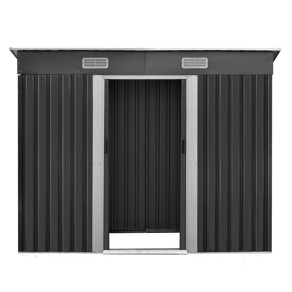 Giantz Garden Shed 2.38x1.31M Sheds Outdoor Storage Tool Metal Workshop Shelter Sliding Door - Ozstylz