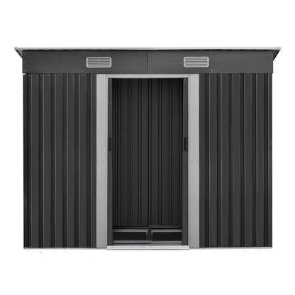 Giantz Garden Shed 2.38x1.31M w/Metal Base Sheds Outdoor Storage Tool Workshop Sliding Door - Ozstylz