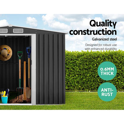 Giantz Garden Shed 2.6x3.9M w/Metal Base Sheds Outdoor Storage Workshop Tool Shelter Sliding Door - Ozstylz