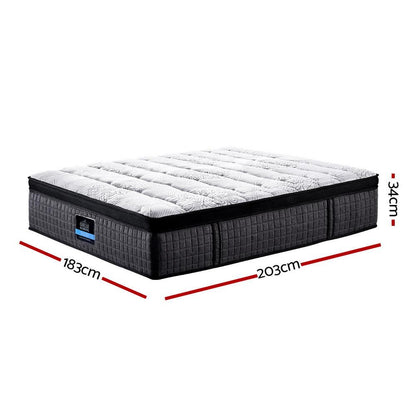 Giselle Bedding 34cm Mattress 9 Zone Latex Foam King - Ozstylz