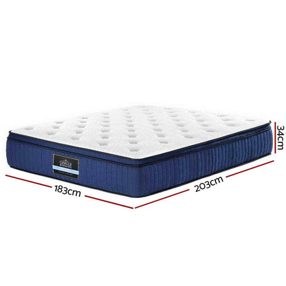 Giselle Bedding 34cm Mattress Cool Gel Memory Foam 7 Zone King - Ozstylz