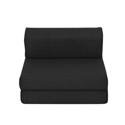 Giselle Bedding Foldable Mattress Folding Foam Bed Mat Black - Ozstylz