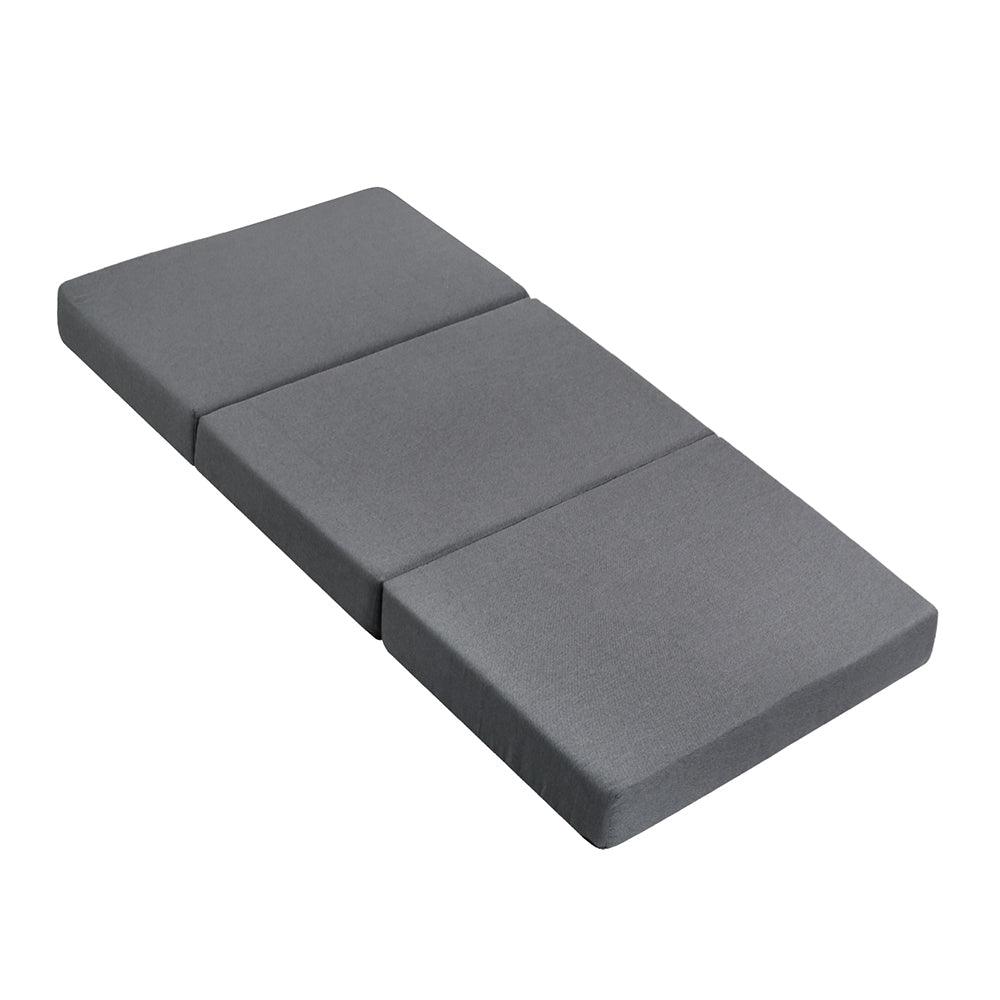 Giselle Bedding Foldable Mattress Folding Foam Bed Single Grey - Ozstylz