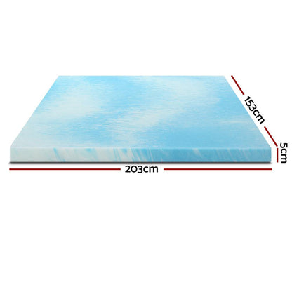 Giselle Bedding Memory Foam Mattress Topper Gel 5cm Queen - Ozstylz