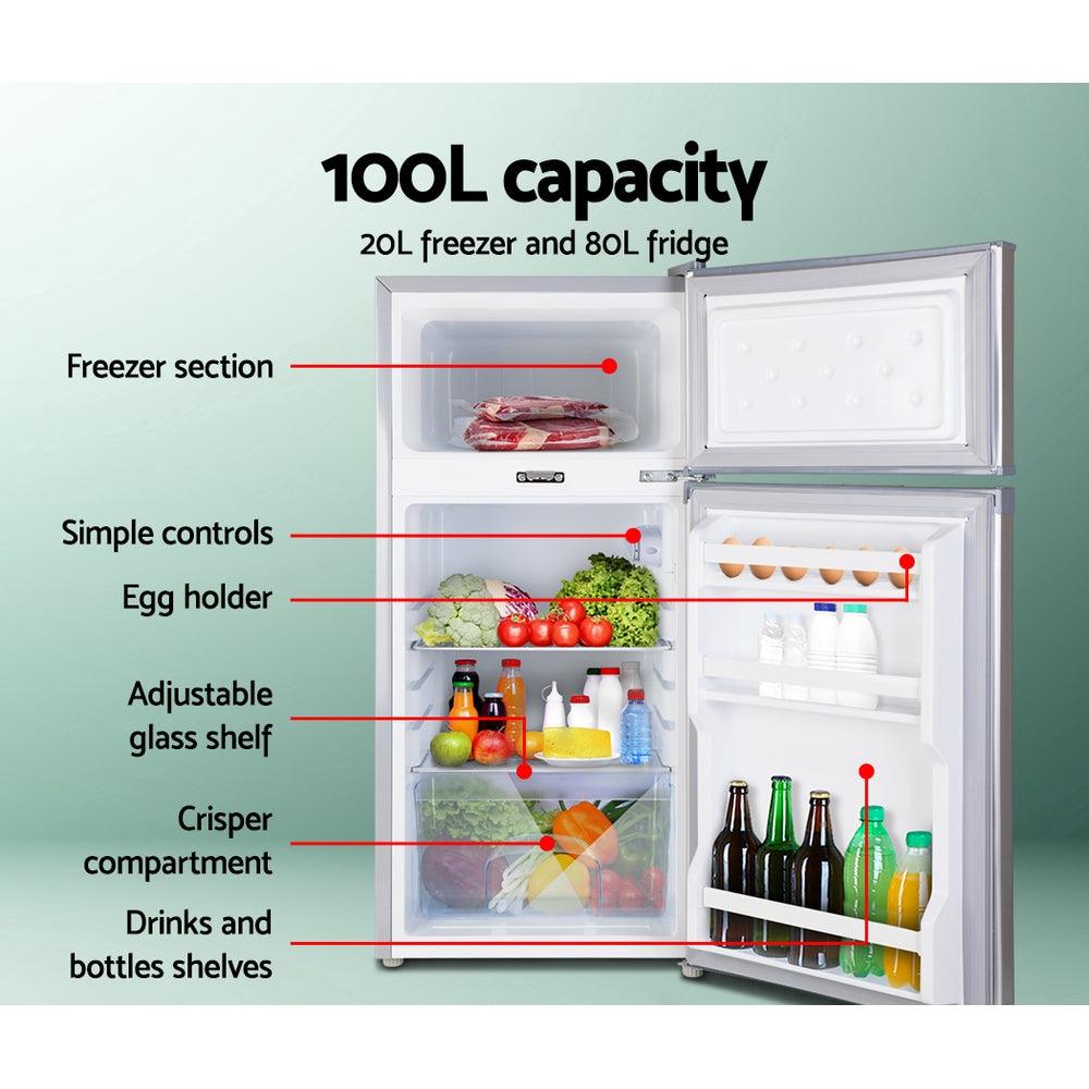 Glacio 100L Portable Fridge Freezer Bar Upright 12V/24V/240V Camping Caravan - Ozstylz