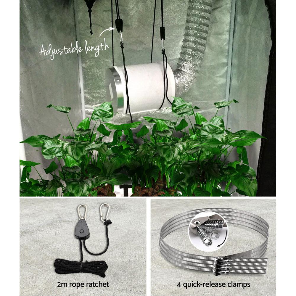 Greenfingers 4"Ventilation Kit Fan Hydroponics Grow Tent Kit Carbon Filter - Ozstylz