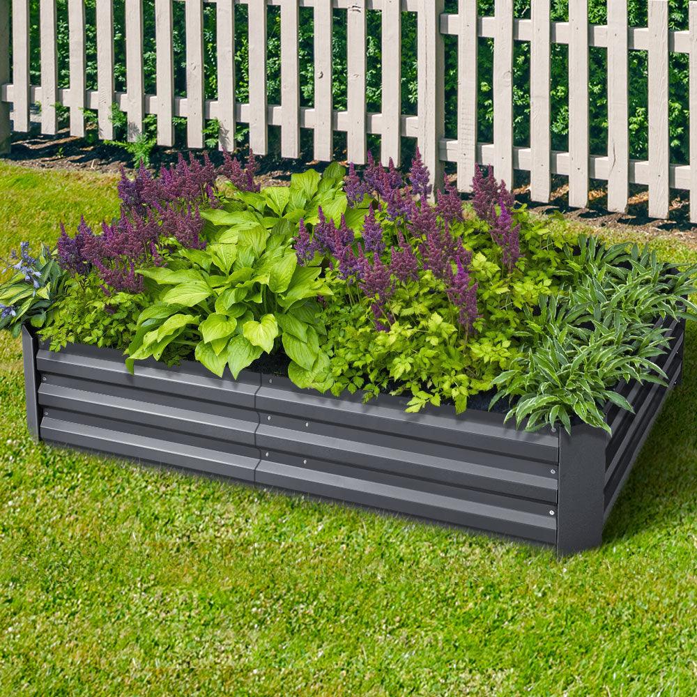 Greenfingers Garden Bed 150x90cm Planter Box Raised Container Galvanised Steel - Ozstylz