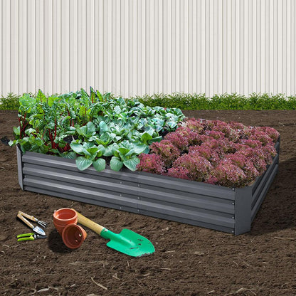 Greenfingers Garden Bed 180x90cm Planter Box Raised Container Galvanised Steel - Ozstylz