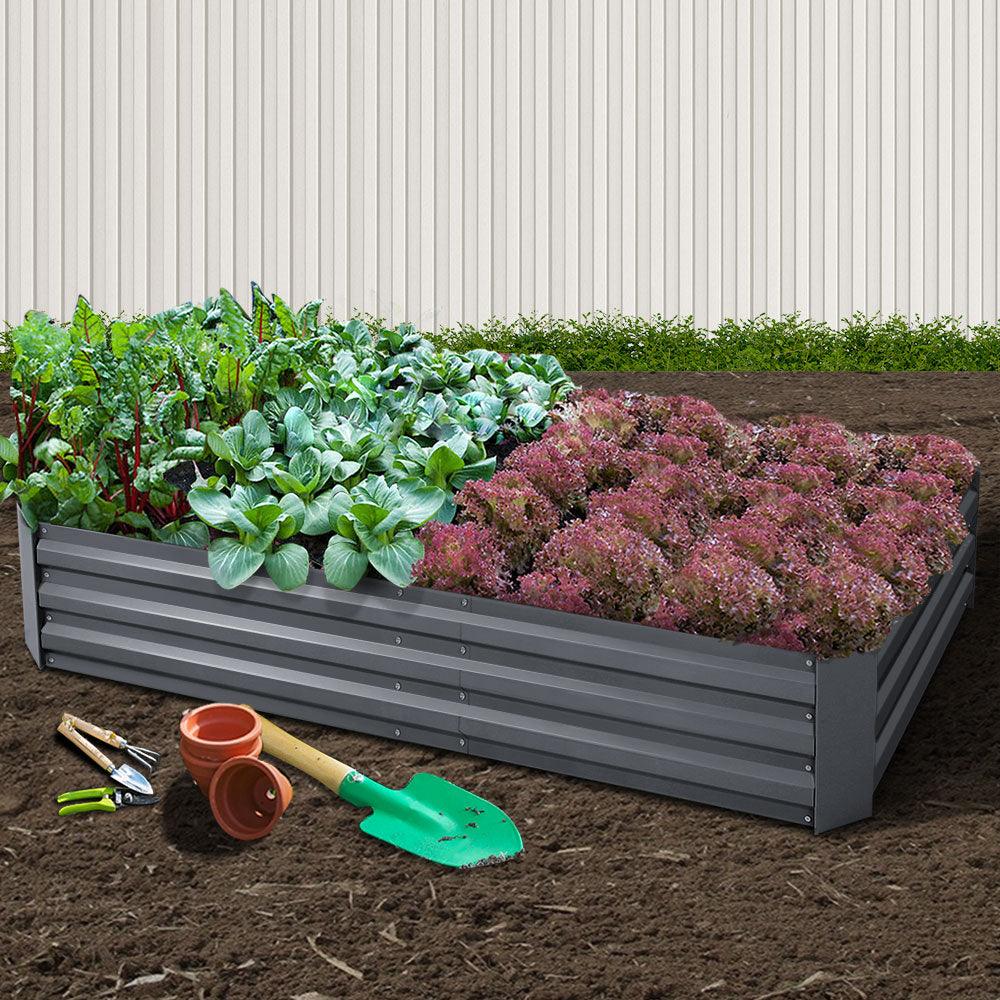 Greenfingers Garden Bed 210x90cm Planter Box Raised Container Galvanised Steel - Ozstylz