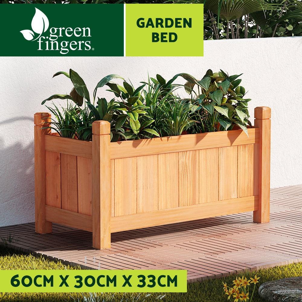 Greenfingers Garden Bed 60x30x33cm Wooden Planter Box Raised Container Growing - Ozstylz