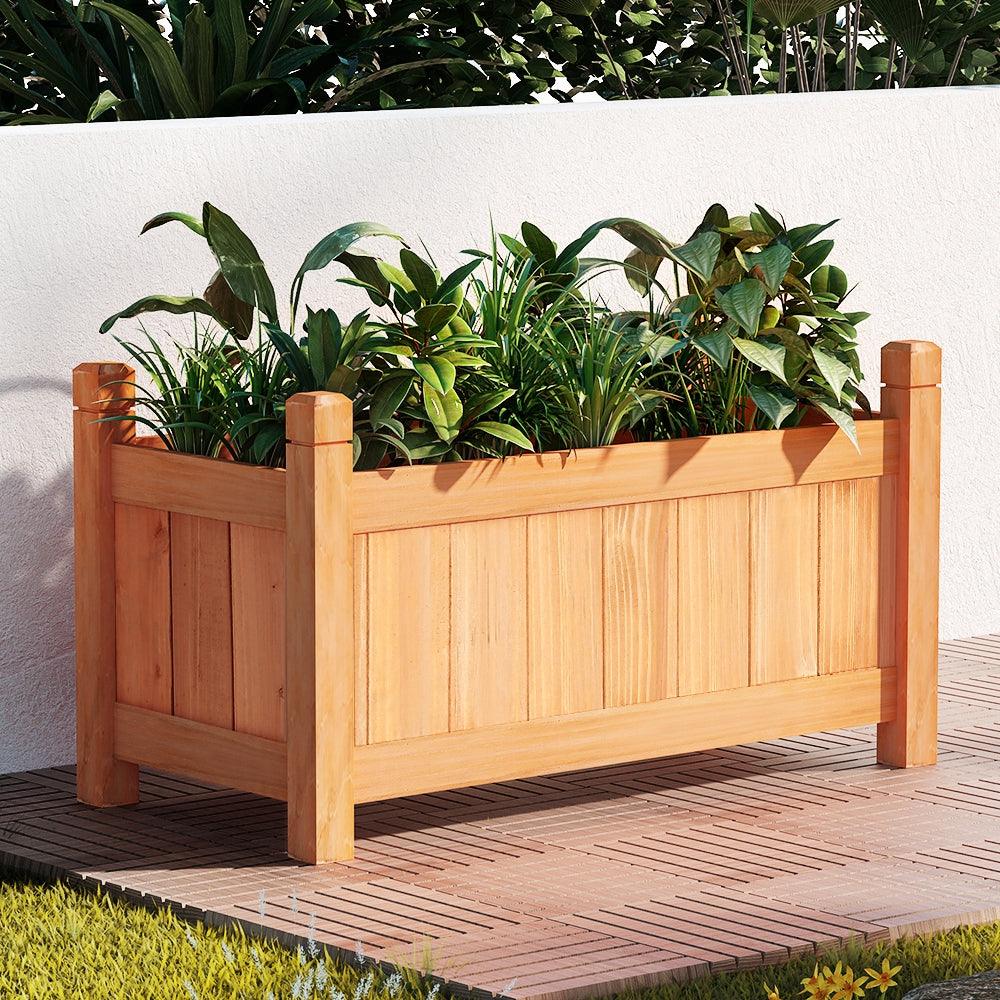 Greenfingers Garden Bed 60x30x33cm Wooden Planter Box Raised Container Growing - Ozstylz