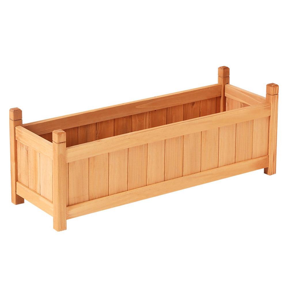 Greenfingers Garden Bed 90x30x33cm Wooden Planter Box Raised Container Growing - Ozstylz