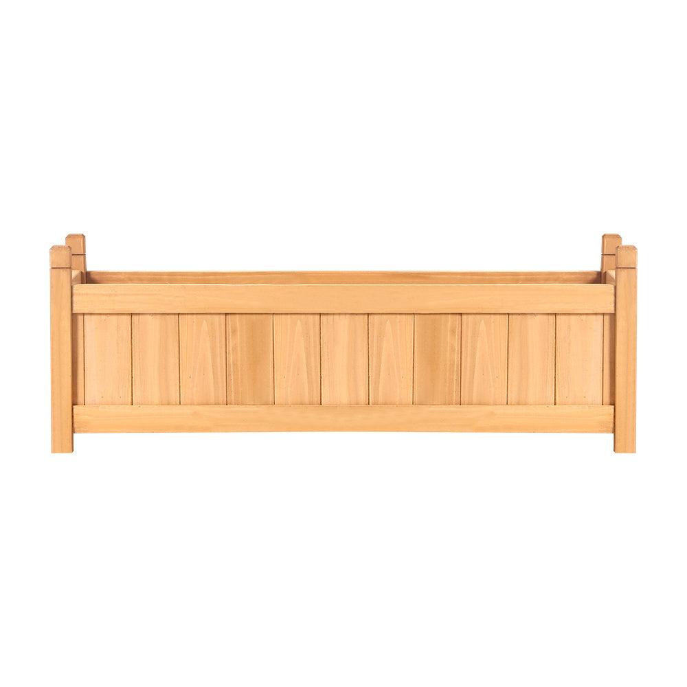 Greenfingers Garden Bed 90x30x33cm Wooden Planter Box Raised Container Growing - Ozstylz