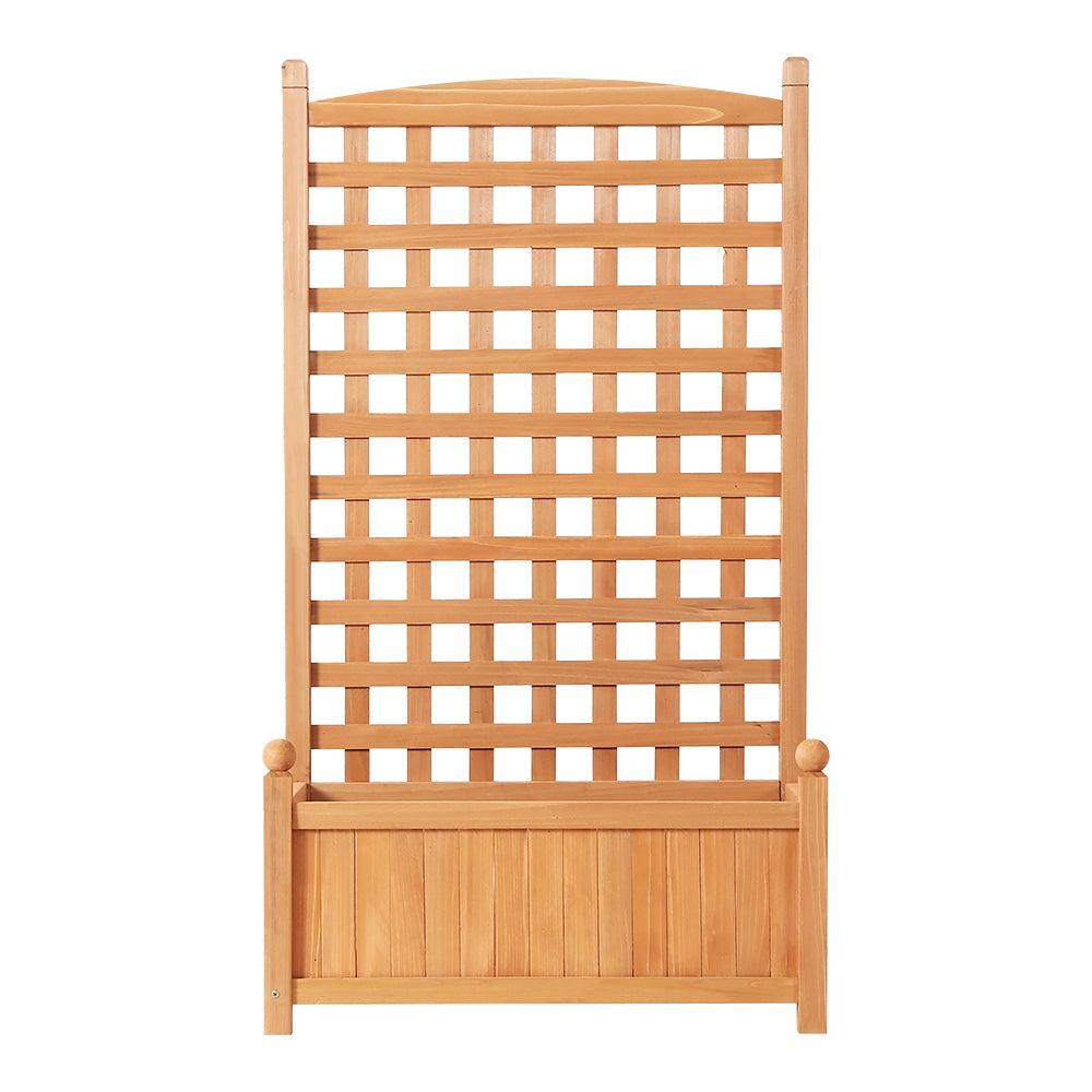 Greenfingers Garden Bed Wooden 64x35x115cm Planter Raised Box Container Trellis - Ozstylz