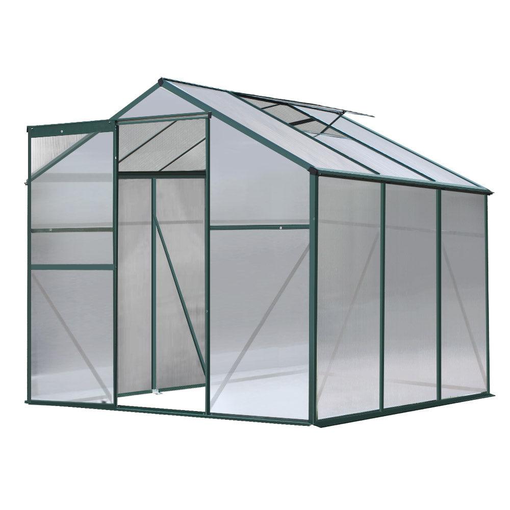 Greenfingers Greenhouse 1.9x1.9x1.83M Aluminium Polycarbonate Green House Garden Shed - Ozstylz