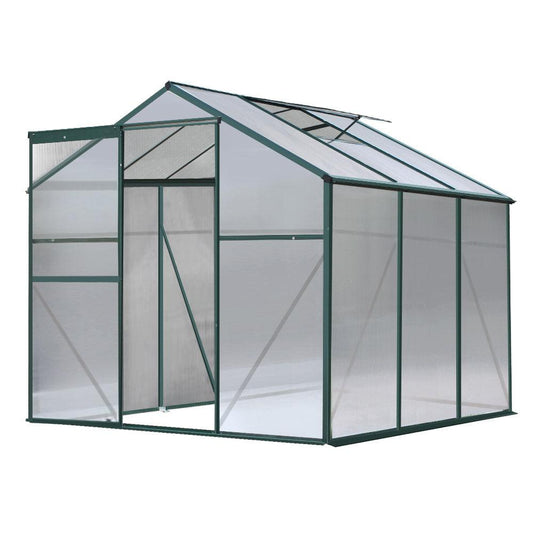 Greenfingers Greenhouse 1.9x1.9x1.83M Aluminium Polycarbonate Green House Garden Shed - Ozstylz