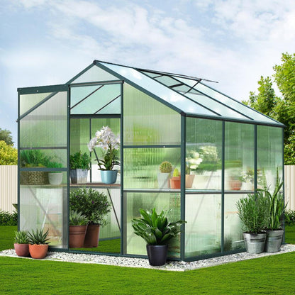 Greenfingers Greenhouse 1.9x1.9x1.83M Aluminium Polycarbonate Green House Garden Shed - Ozstylz