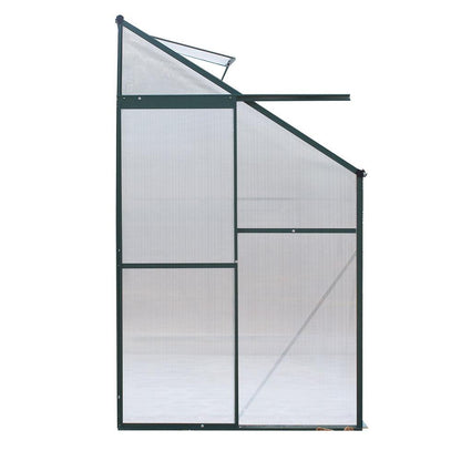 Greenfingers Greenhouse 2.52x1.27x2.13M Lean-to Aluminium Polycarbonate Green House Garden Shed - Ozstylz