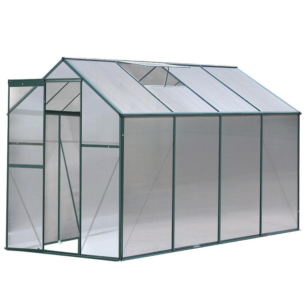 Greenfingers Greenhouse 2.52x1.9x1.83M Aluminium Polycarbonate Green House Garden Shed - Ozstylz