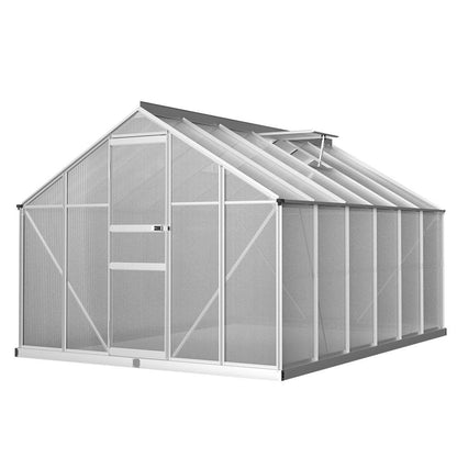 Greenfingers Greenhouse 3.6x2.5x1.95M Aluminium Polycarbonate Green House Garden Shed - Ozstylz