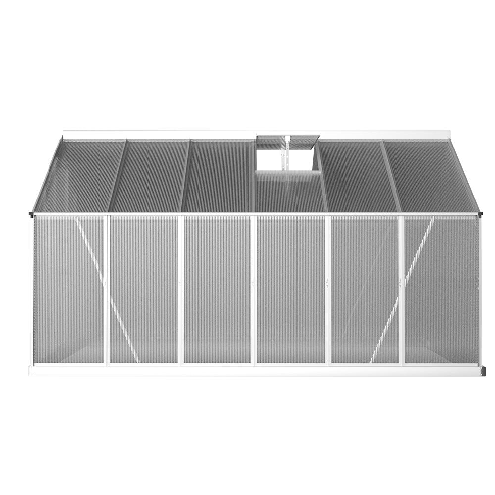 Greenfingers Greenhouse 3.6x2.5x1.95M Aluminium Polycarbonate Green House Garden Shed - Ozstylz