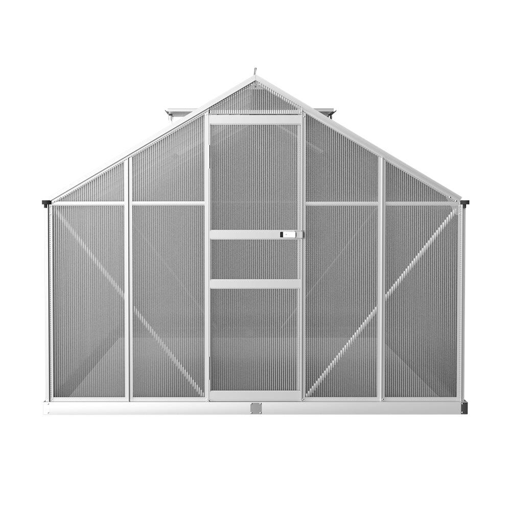 Greenfingers Greenhouse 3.6x2.5x1.95M Aluminium Polycarbonate Green House Garden Shed - Ozstylz