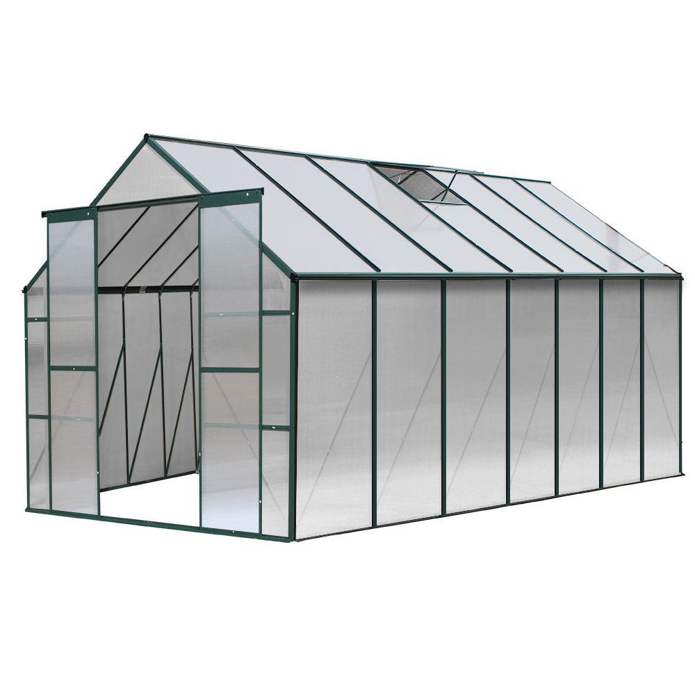 Greenfingers Greenhouse 4.43x2.44x2.15M Aluminium Polycarbonate Green House Garden Shed - Ozstylz