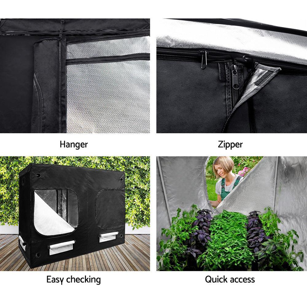 Greenfingers Grow Tent 240x120x200CM Hydroponics Kit Indoor Plant Room Black - Ozstylz