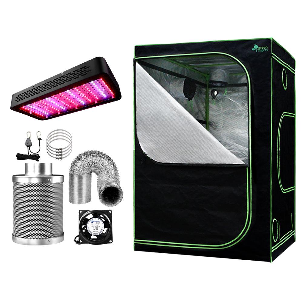 Greenfingers Grow Tent Light Kit 150x150x200CM 1200W LED 6" Vent Fan,Greenfingers Grow Tent Light Kit LED 1200W Full Spectrum 6" Vent 150x150x200CM - Ozstylz