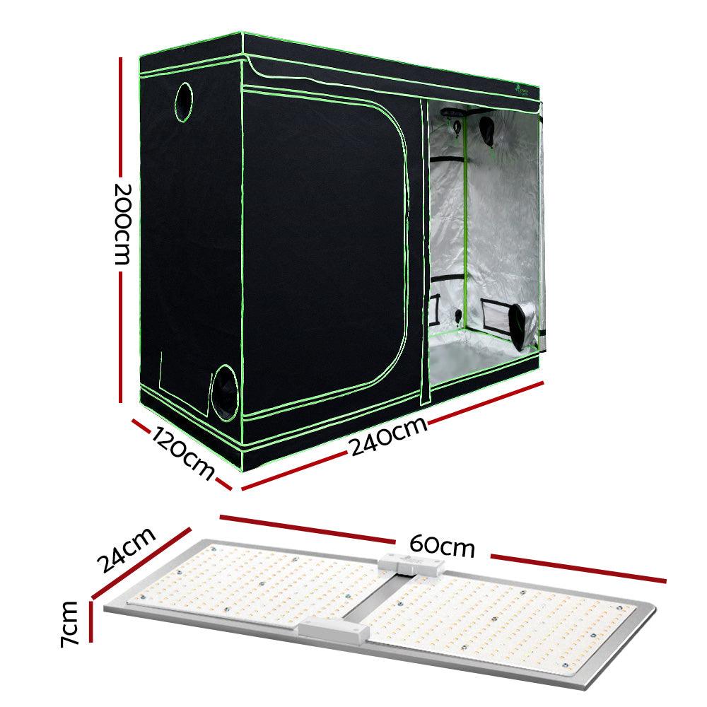 Greenfingers Grow Tent Light Kit 240x120x200CM 2200W LED Full Spectrum - Ozstylz